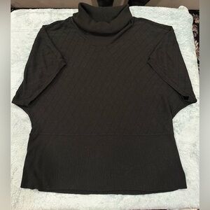 Women's black cap sleeve sweater
